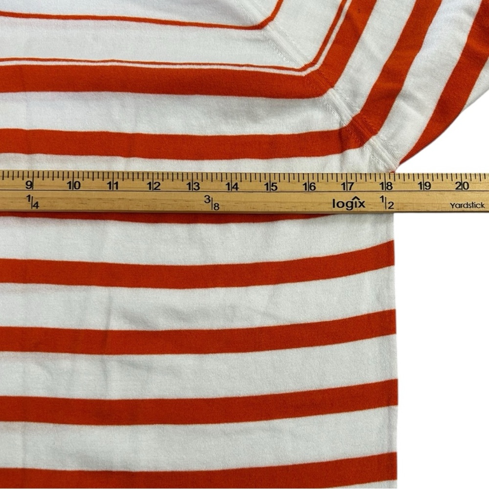 Barbour Women’s Chock Striped Knit Long Sleeve Boat Neck in Marigold Top Sz 14 - Picture 6 of 9